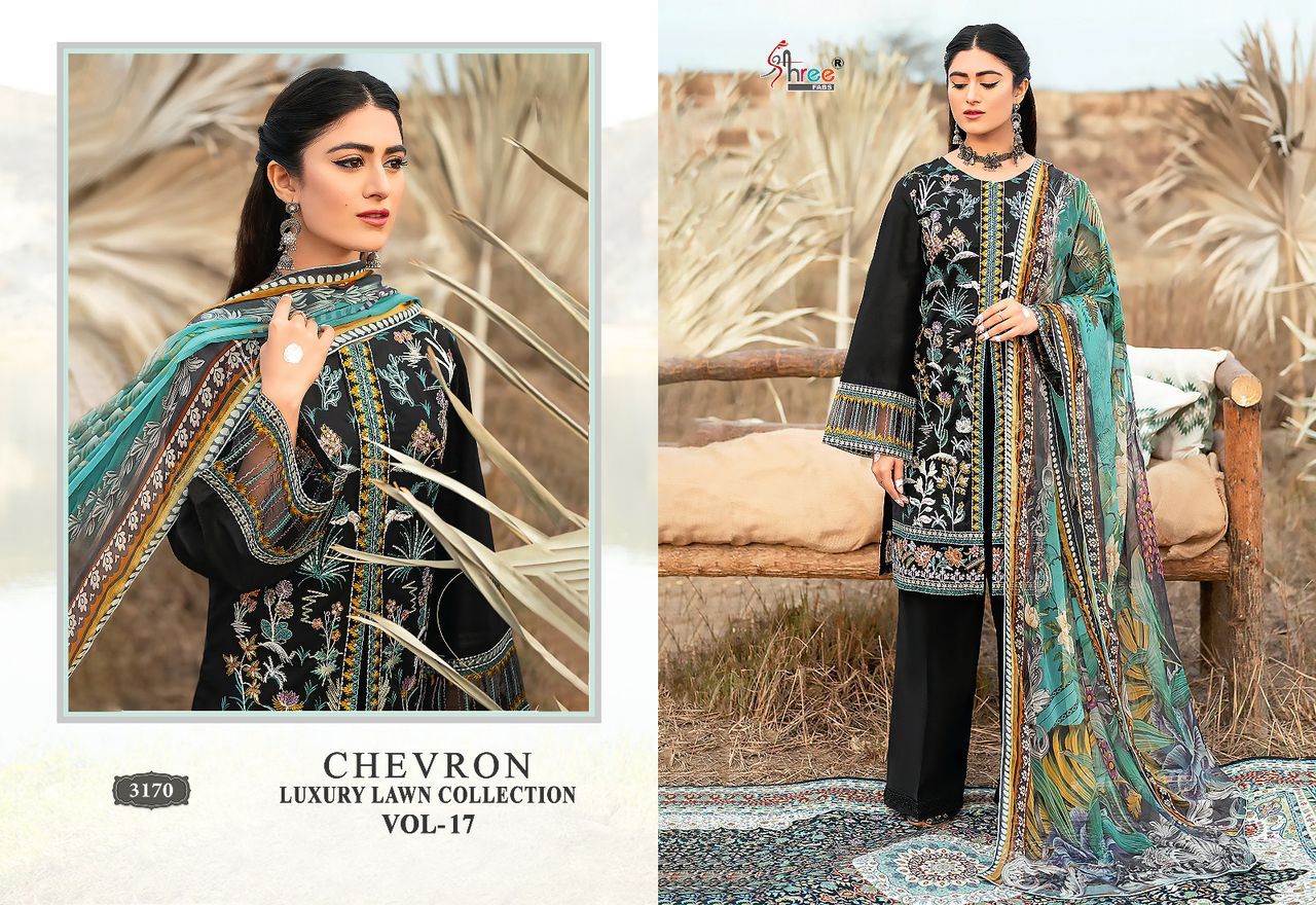 Shree Chevron Luxury Lawn Collection Vol 17 collection 1