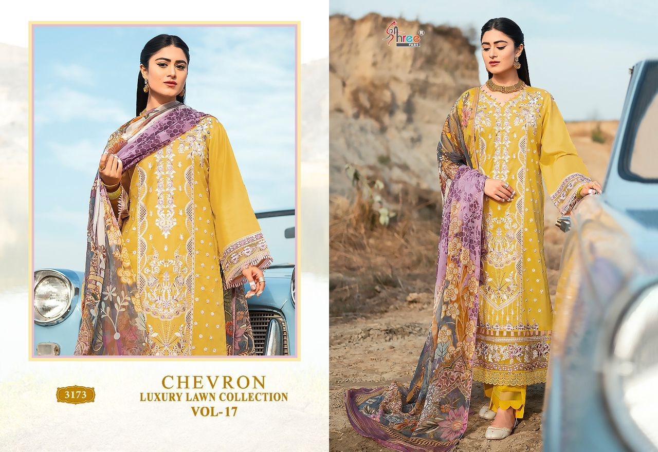 Shree Chevron Luxury Lawn Collection Vol 17 collection 5