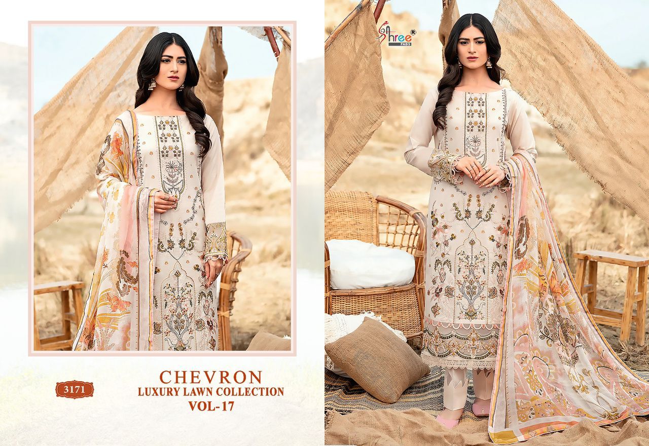 Shree Chevron Luxury Lawn Collection Vol 17 collection 2