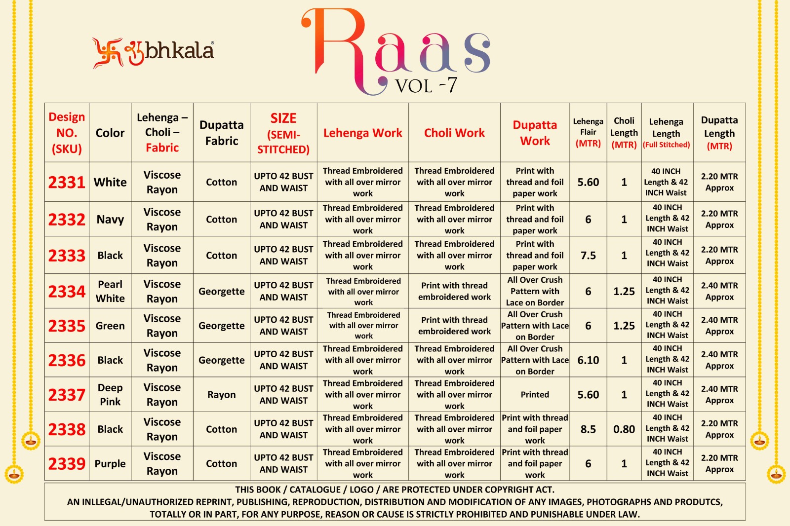Shubhkala Raas Vol 7 collection 13