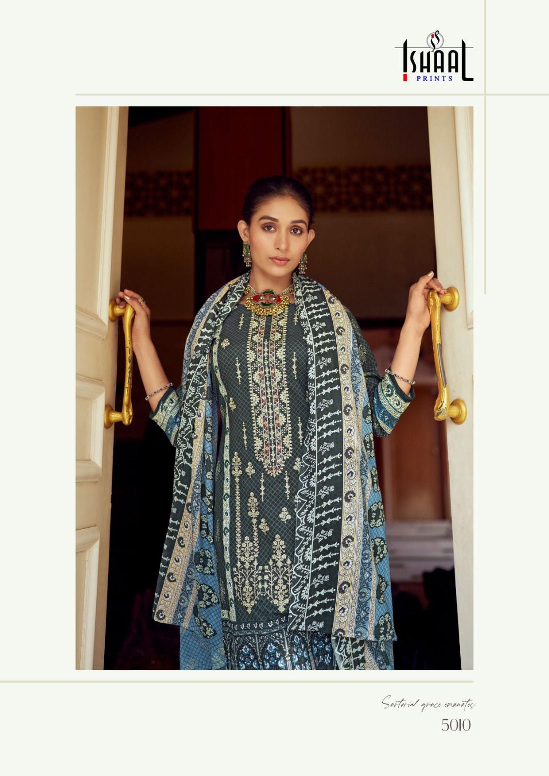 Ishaal Print Embroidered Vol  5 collection 12