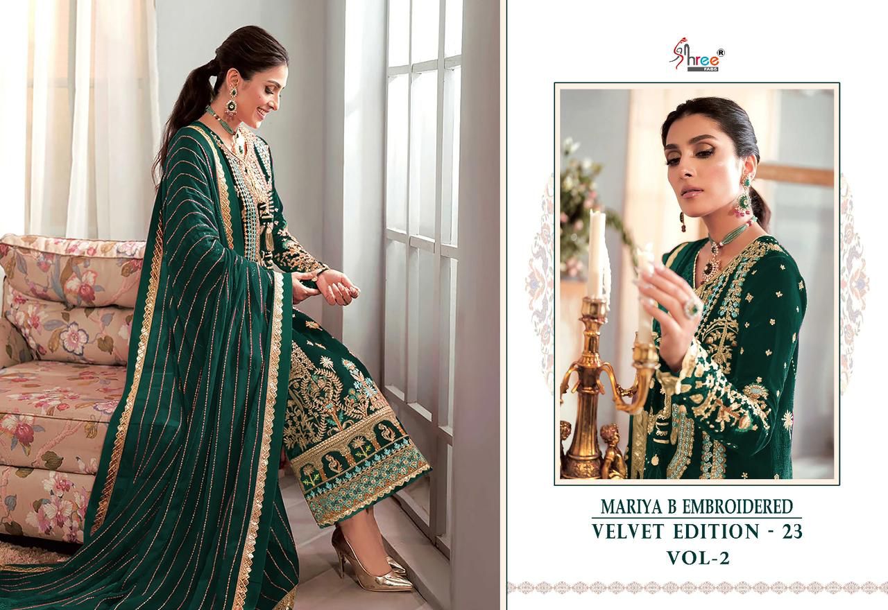 Shree Maria B Embroidered Velvet Collection Vol 2 collection 7