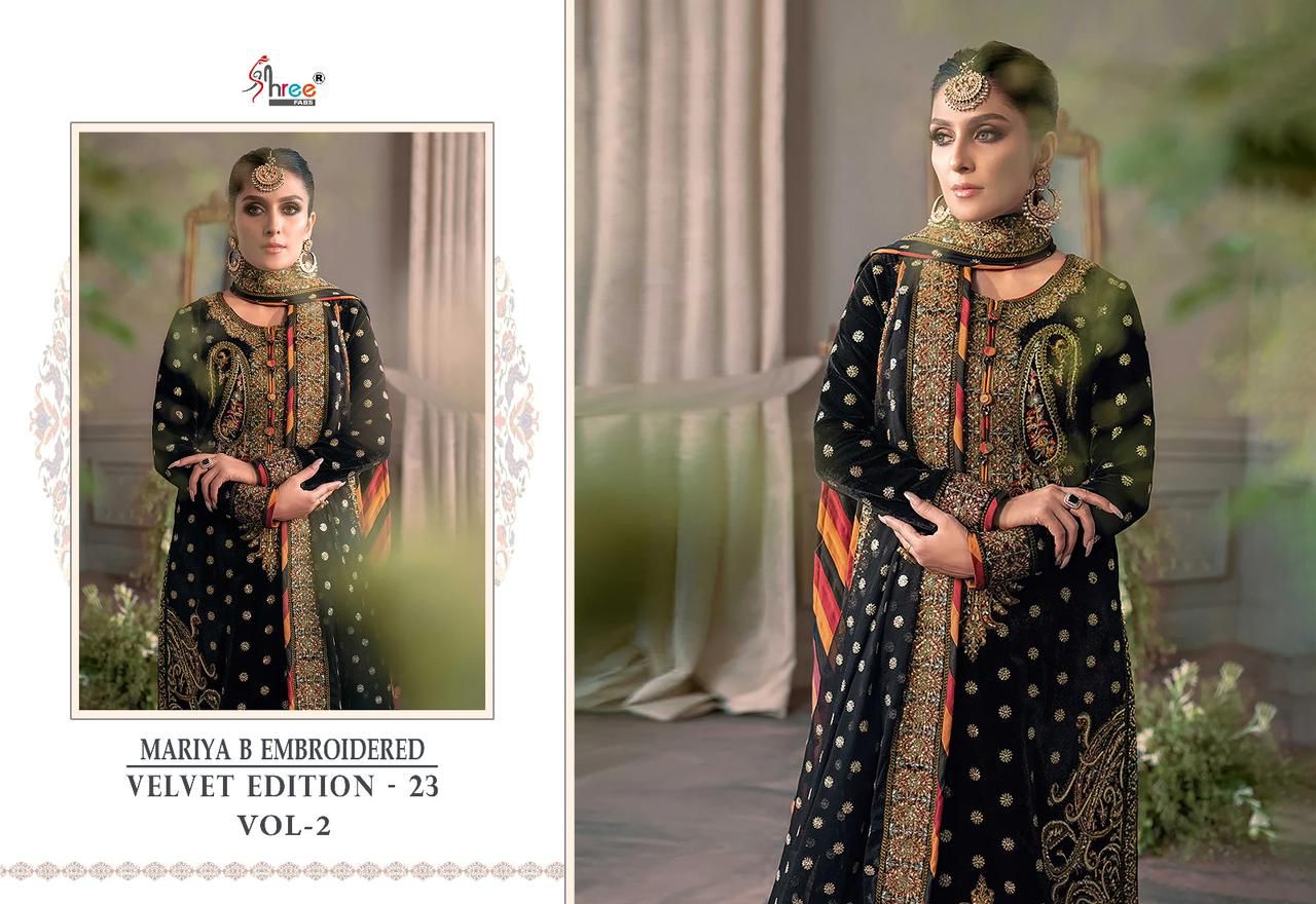 Shree Maria B Embroidered Velvet Collection Vol 2 collection 3