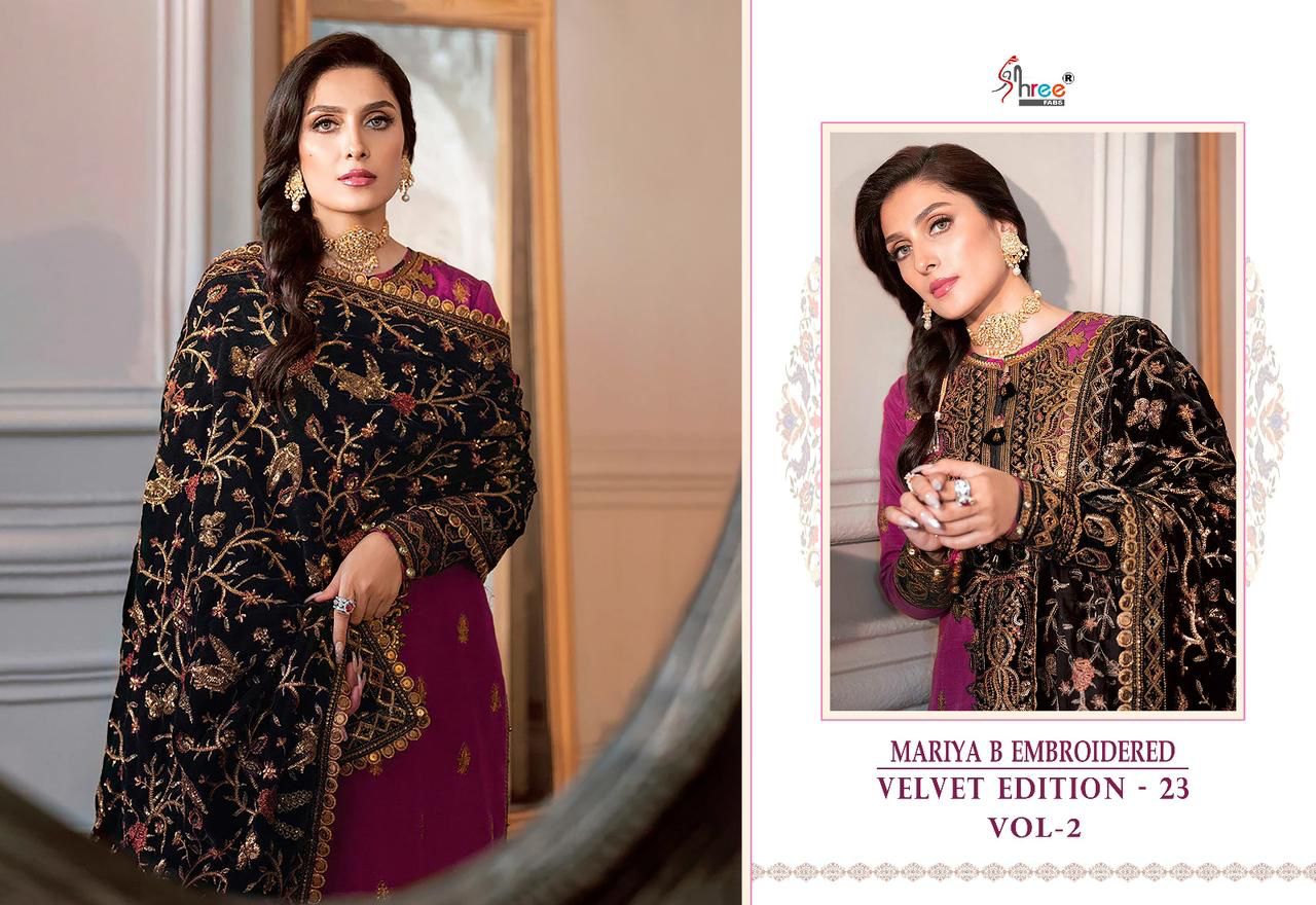 Shree Maria B Embroidered Velvet Collection Vol 2 collection 6