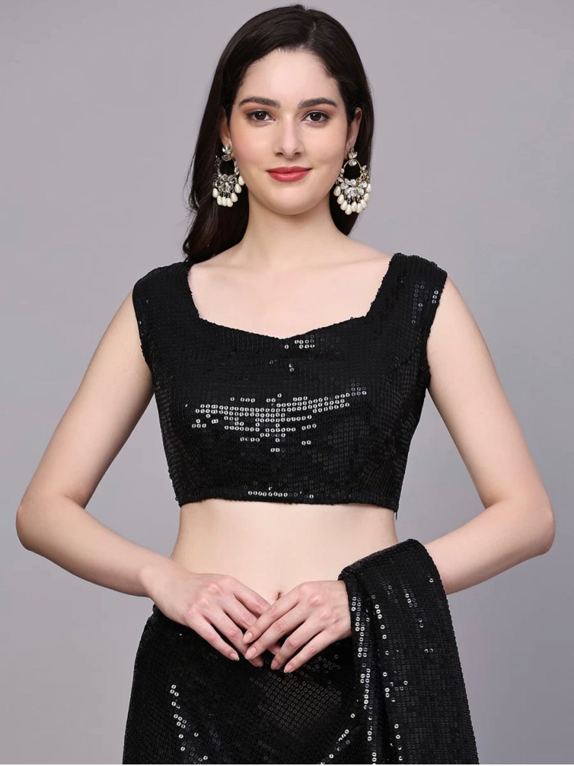 VT Black Georgette Sequence Designer Lehenga Collection collection 3
