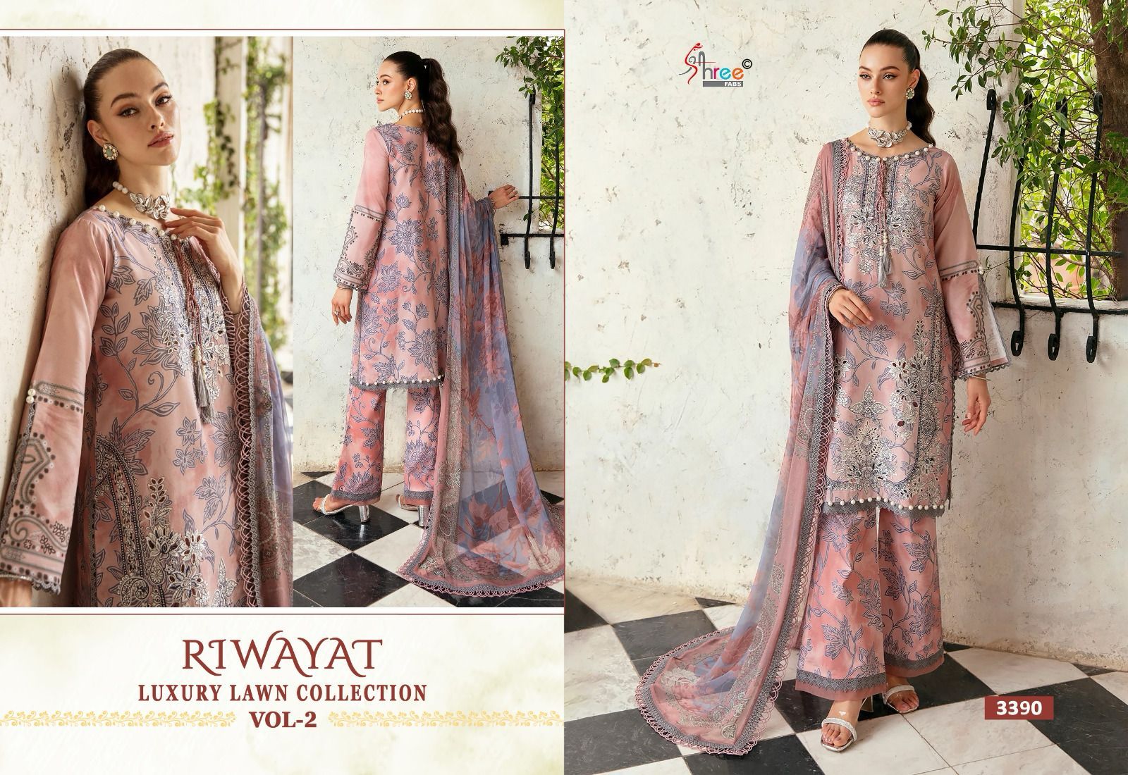 Shree Riwayat Luxury Lawn Collection Vol 2 collection 3