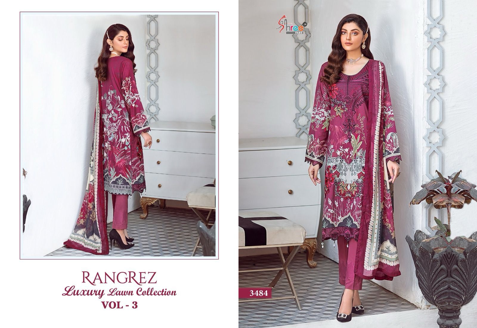 Shree Rangrez Luxury Lawn Collection Vol 3 collection 1