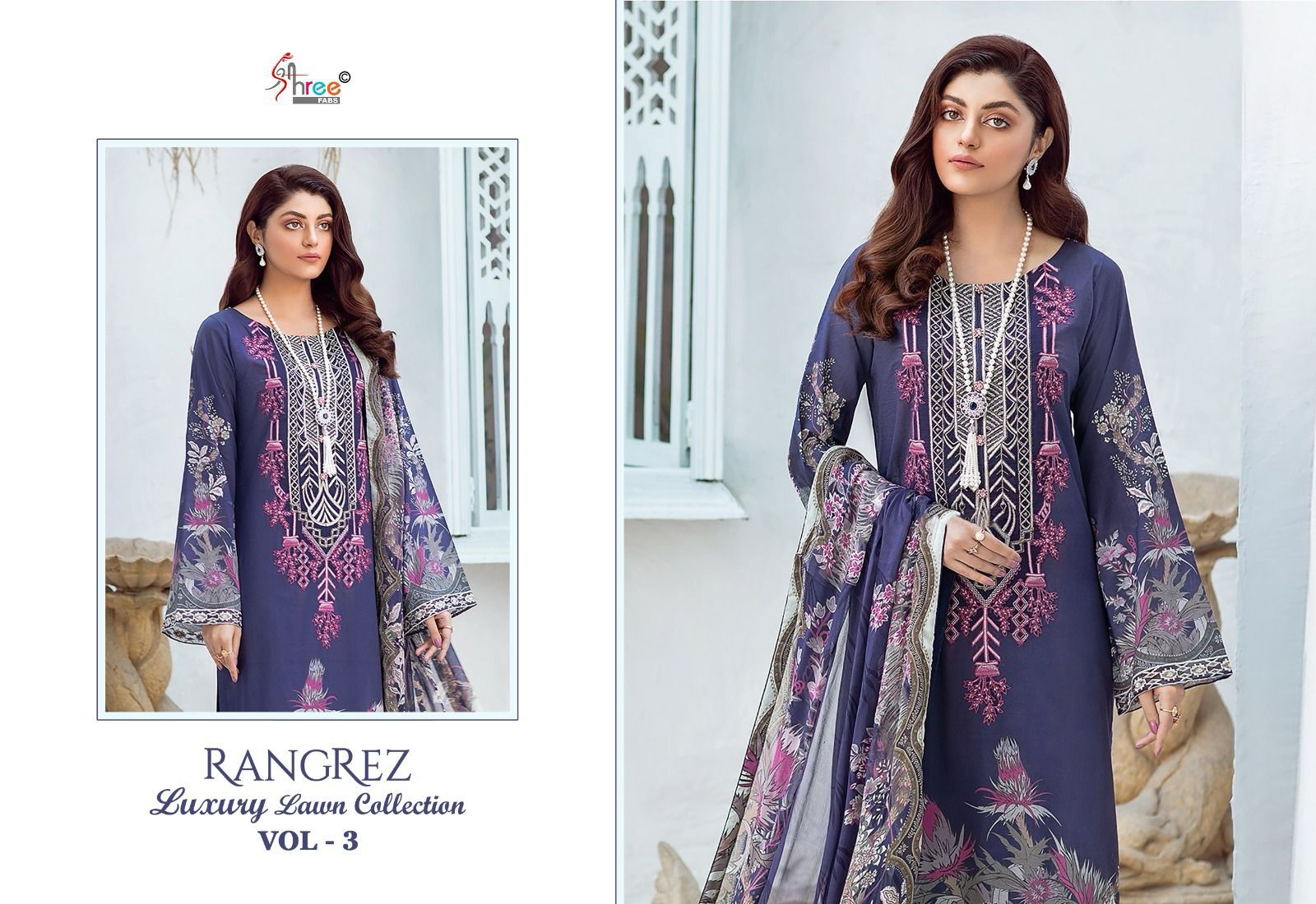 Shree Rangrez Luxury Lawn Collection Vol 3 collection 4