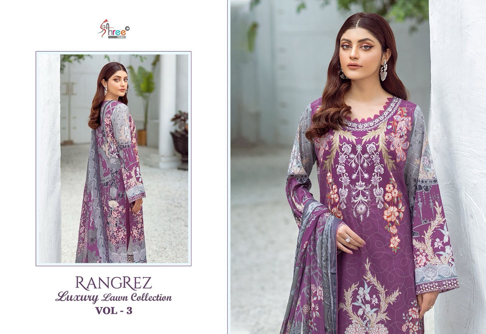 Shree Rangrez Luxury Lawn Collection Vol 3 collection 5
