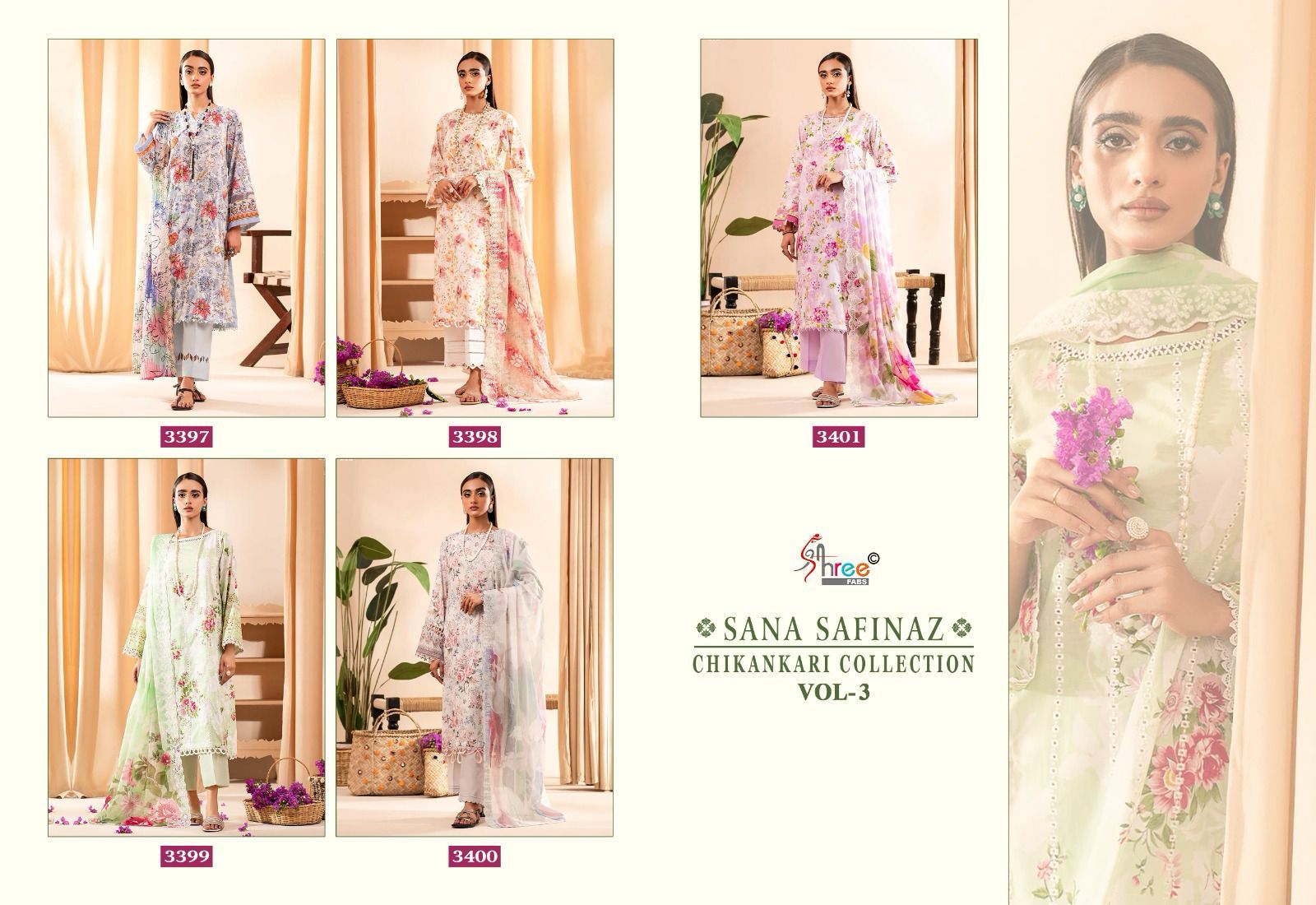 Shree Sana Safinaz Chikankari Vol 3 collection 4