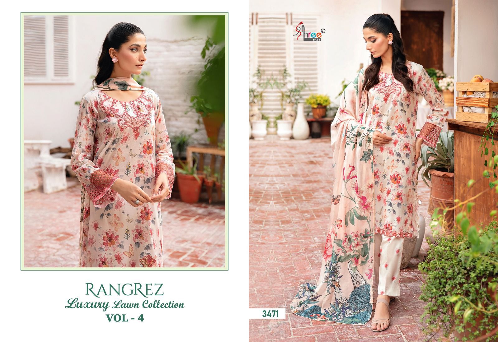 Shree Rangrez Luxury Lawn Collection Vol 4 collection 5