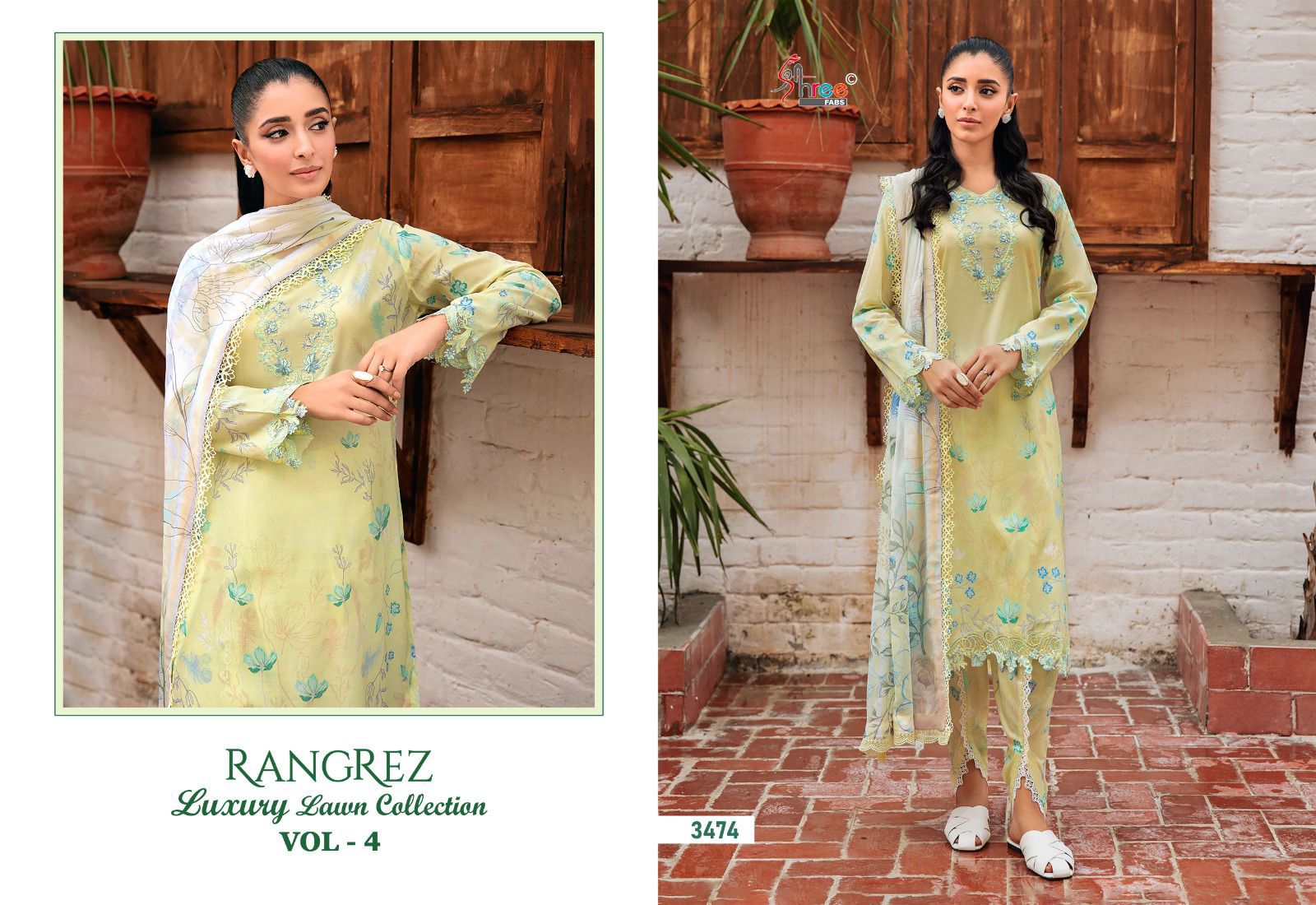 Shree Rangrez Luxury Lawn Collection Vol 4 collection 1