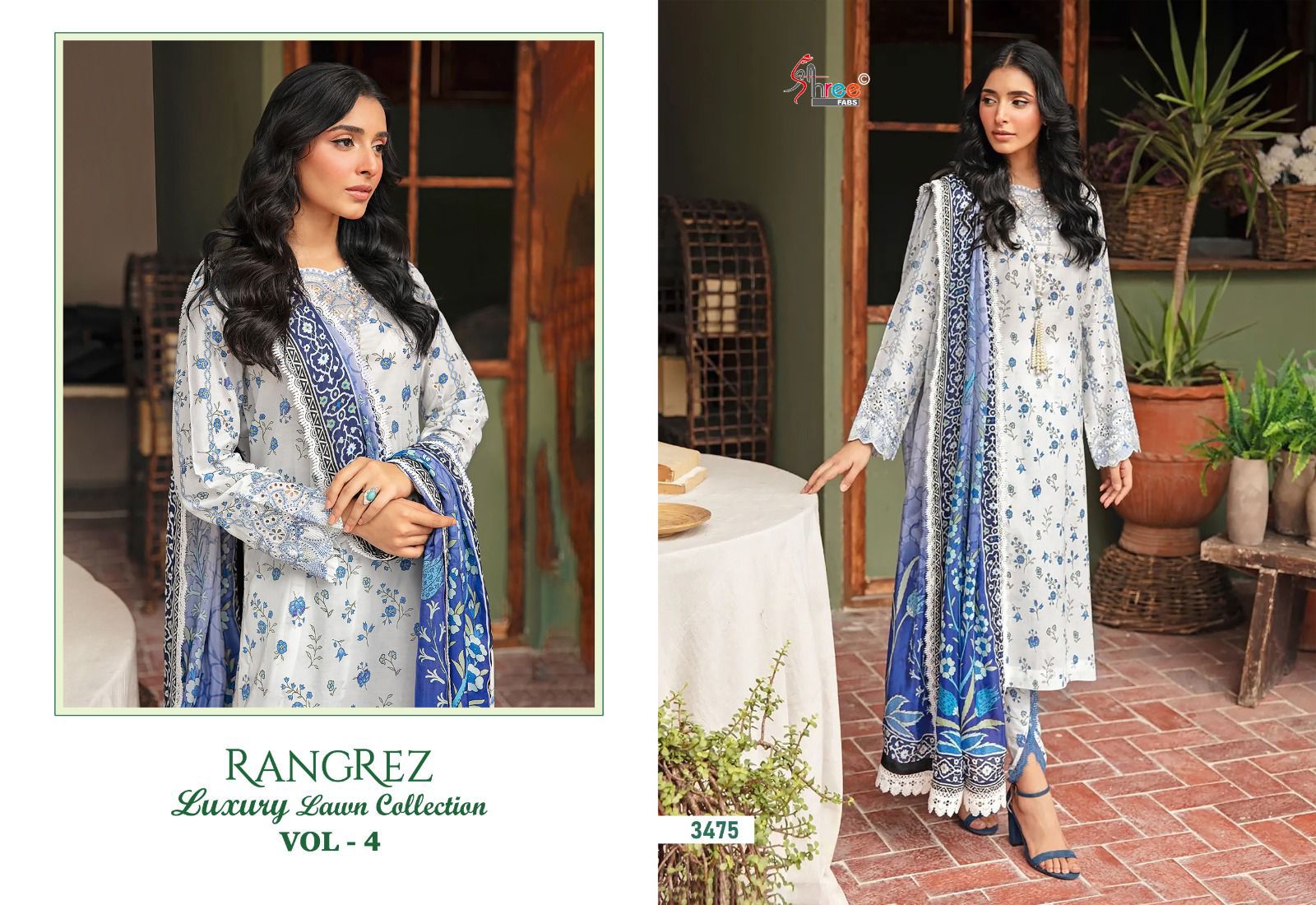 Shree Rangrez Luxury Lawn Collection Vol 4 collection 6