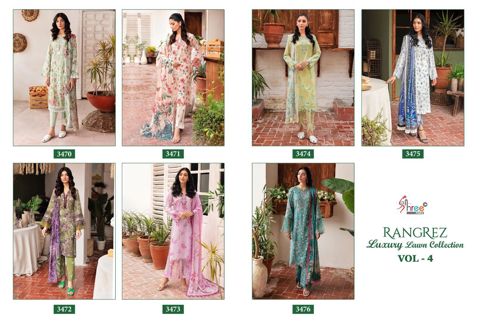 Shree Rangrez Luxury Lawn Collection Vol 4 collection 2