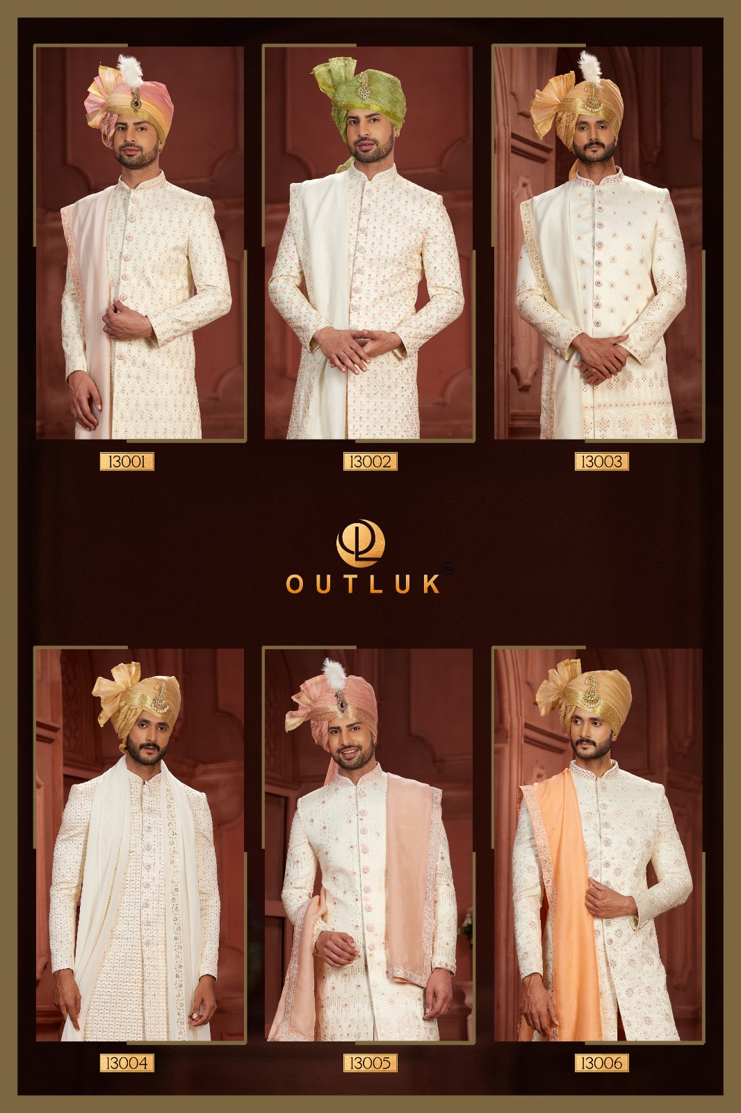Outluk Wedding Sherwani Vol 13 collection 3