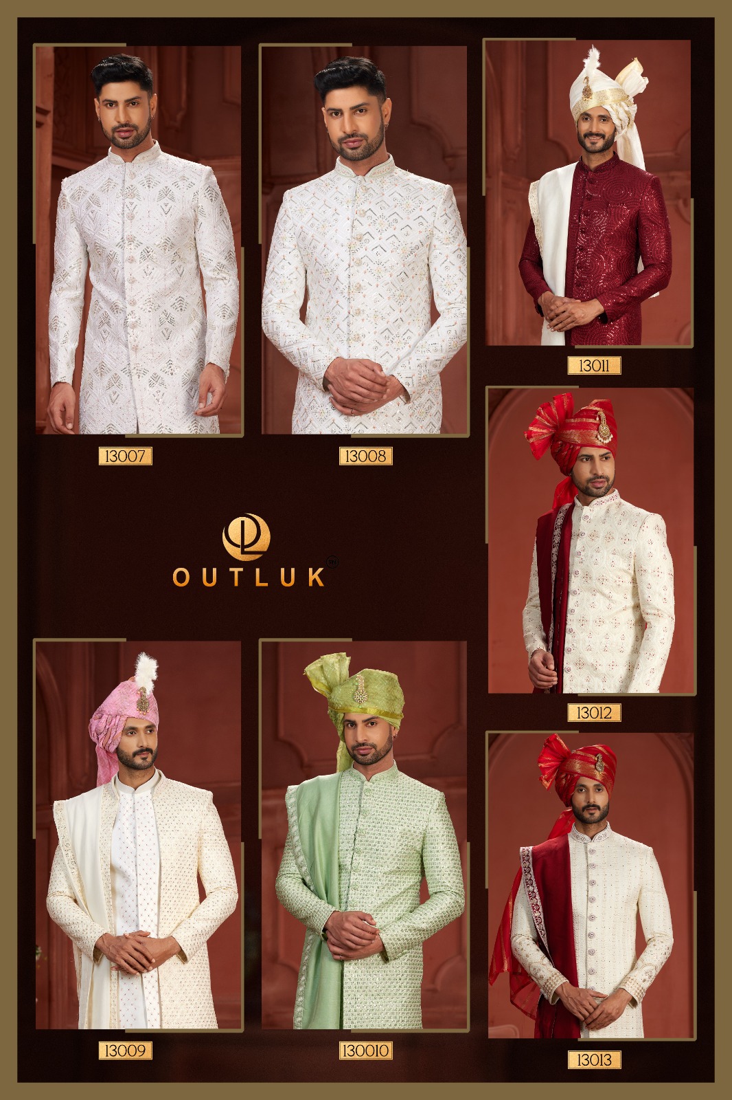 Outluk Wedding Sherwani Vol 13 collection 2