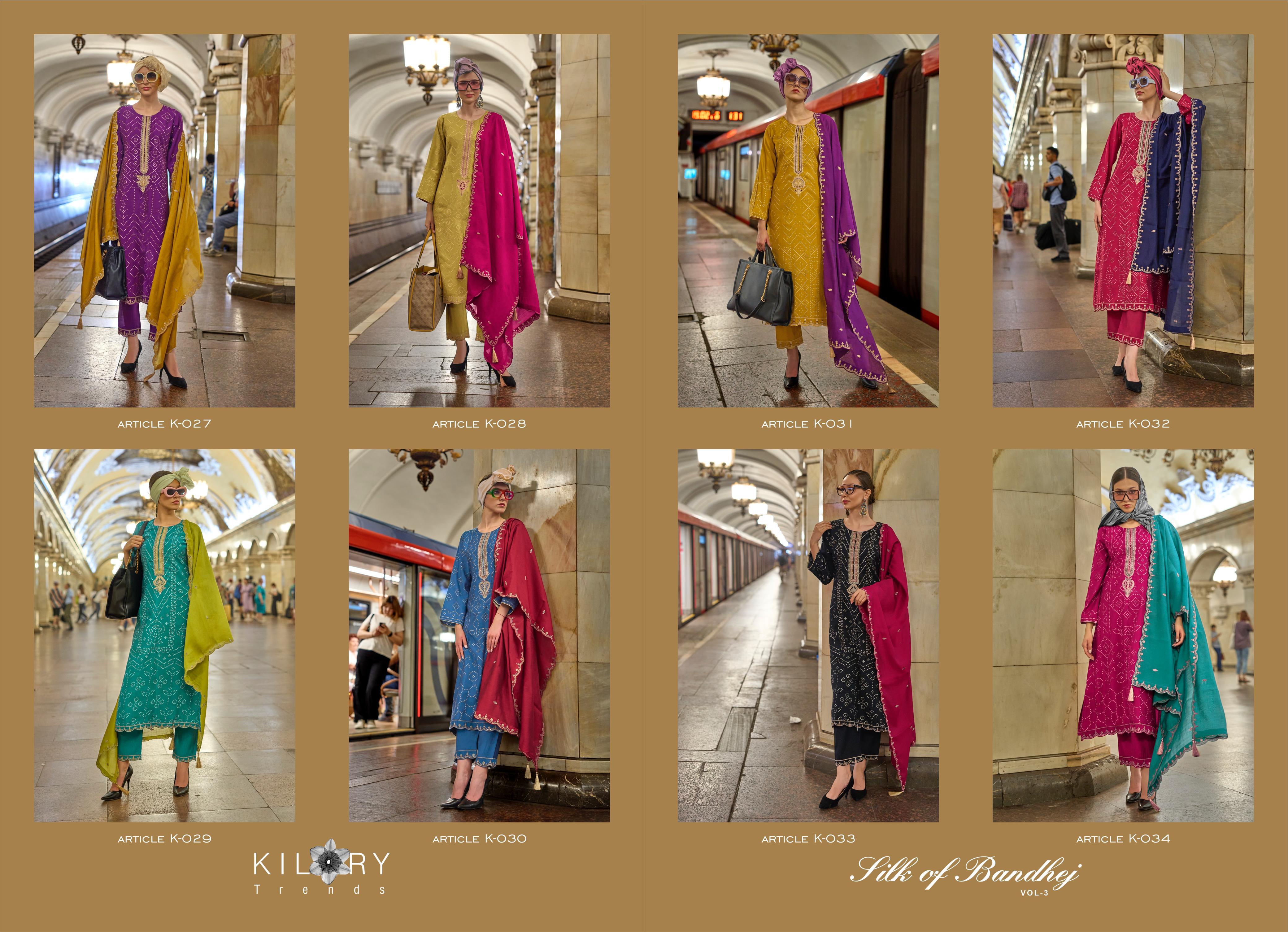 Kilory Silk Of Bandhej Vol 3 collection 6