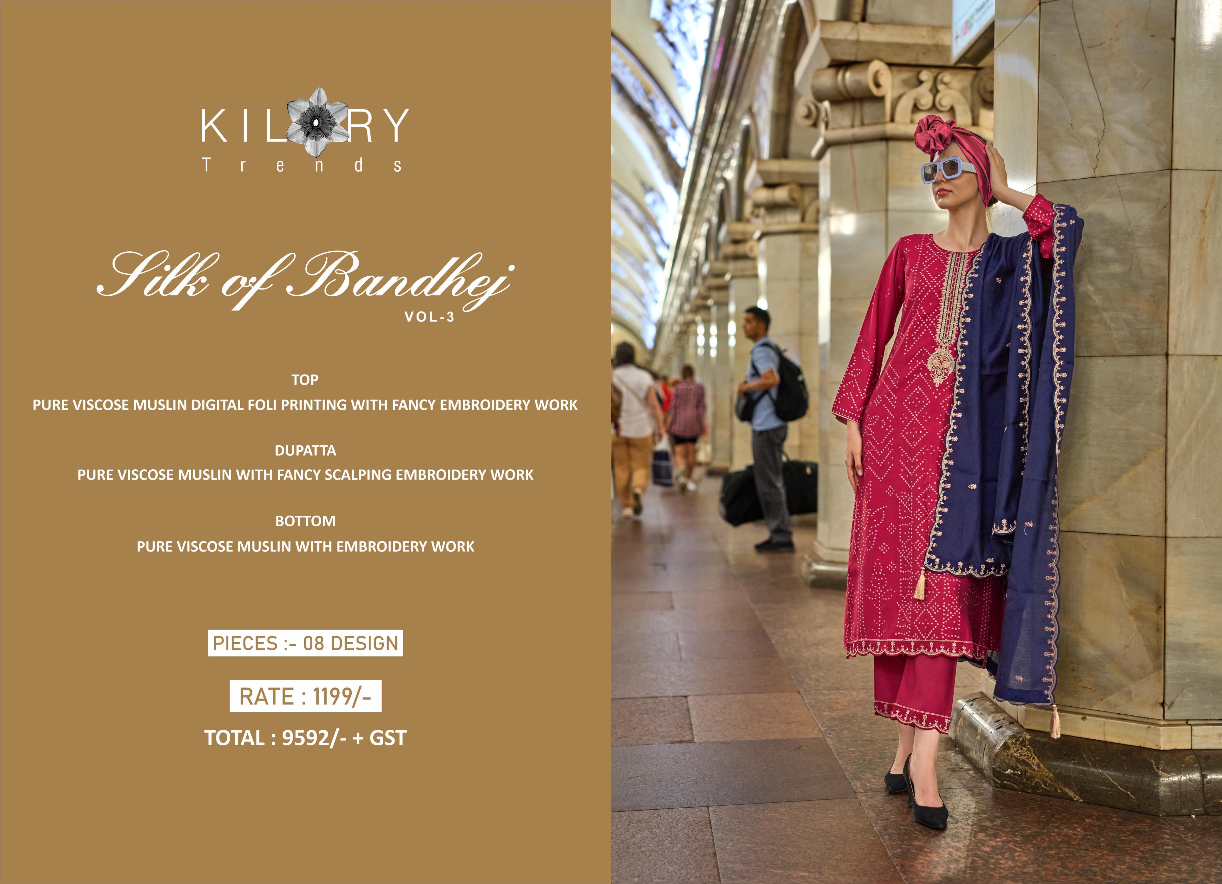 Kilory Silk Of Bandhej Vol 3 collection 3