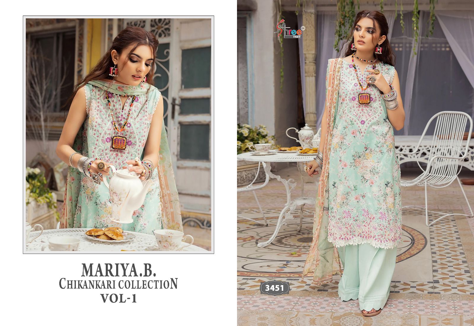 Shree Mariya B Chikankari Vol 1 collection 1