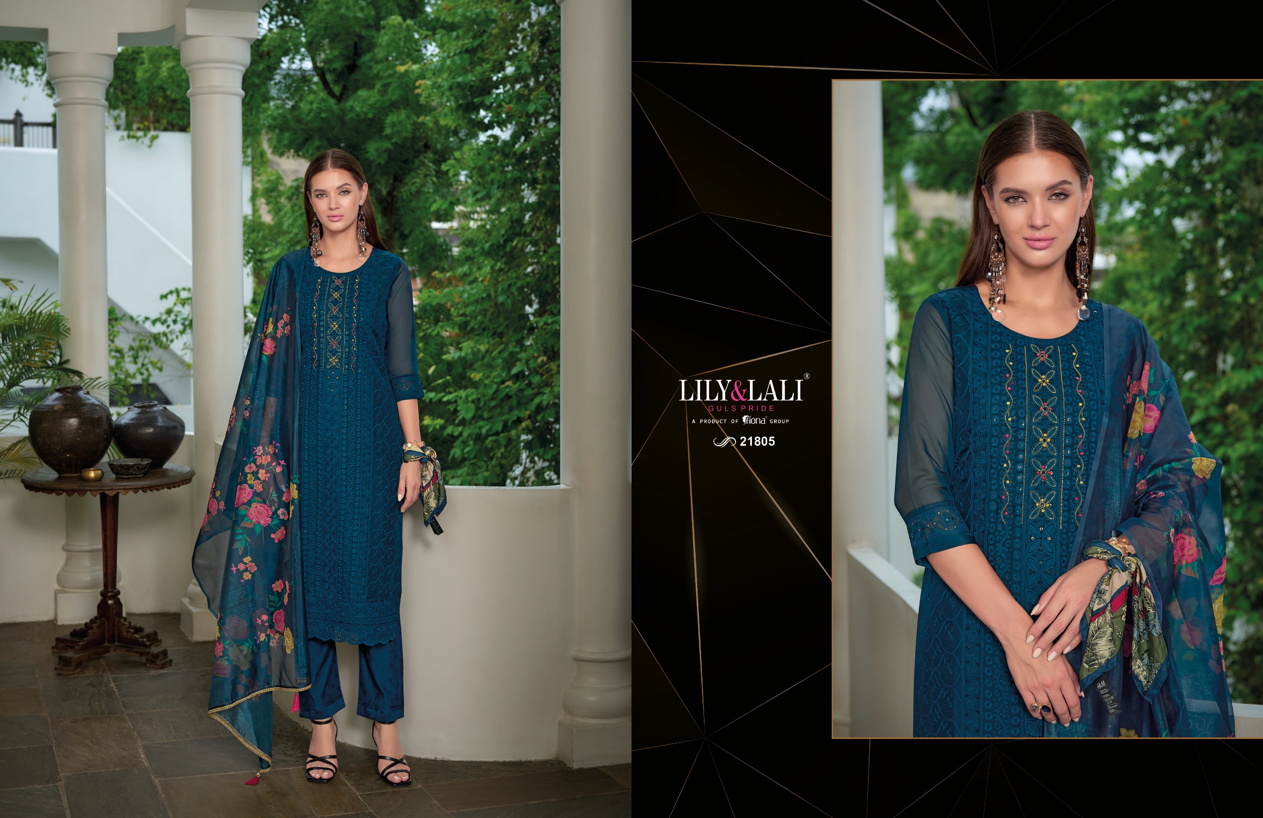 Lily And Lali Organza Chikankari Vol 3 collection 4