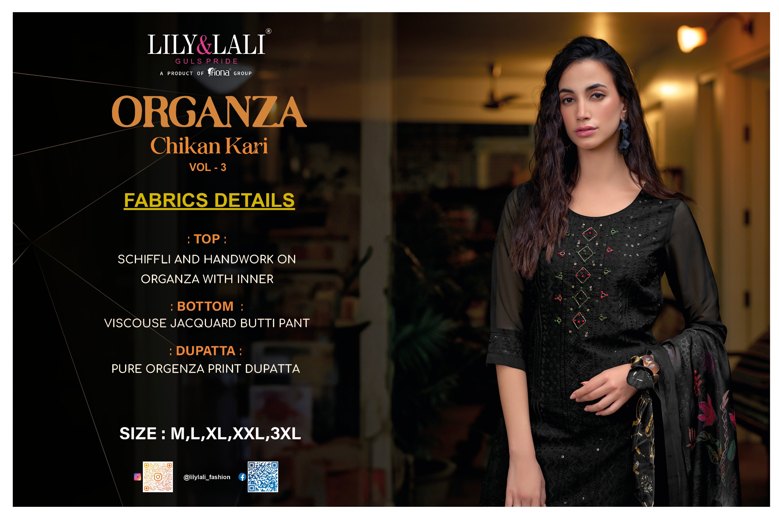 Lily And Lali Organza Chikankari Vol 3 collection 1