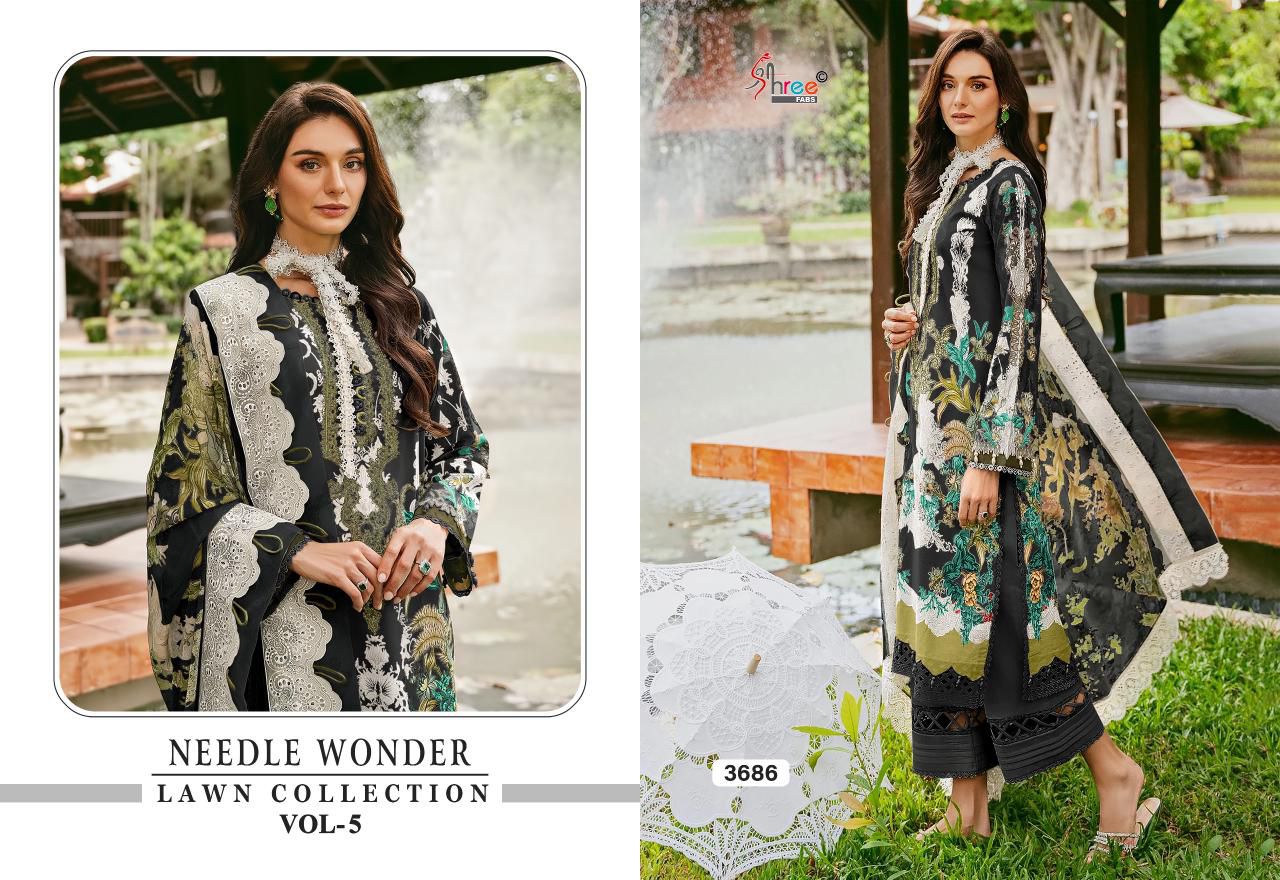 Shree Needel Wonder Lawn Collection Vol 5 collection 1