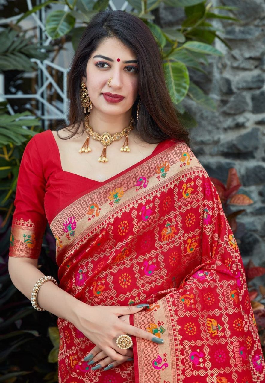 Sd Red Bandhani collection 3